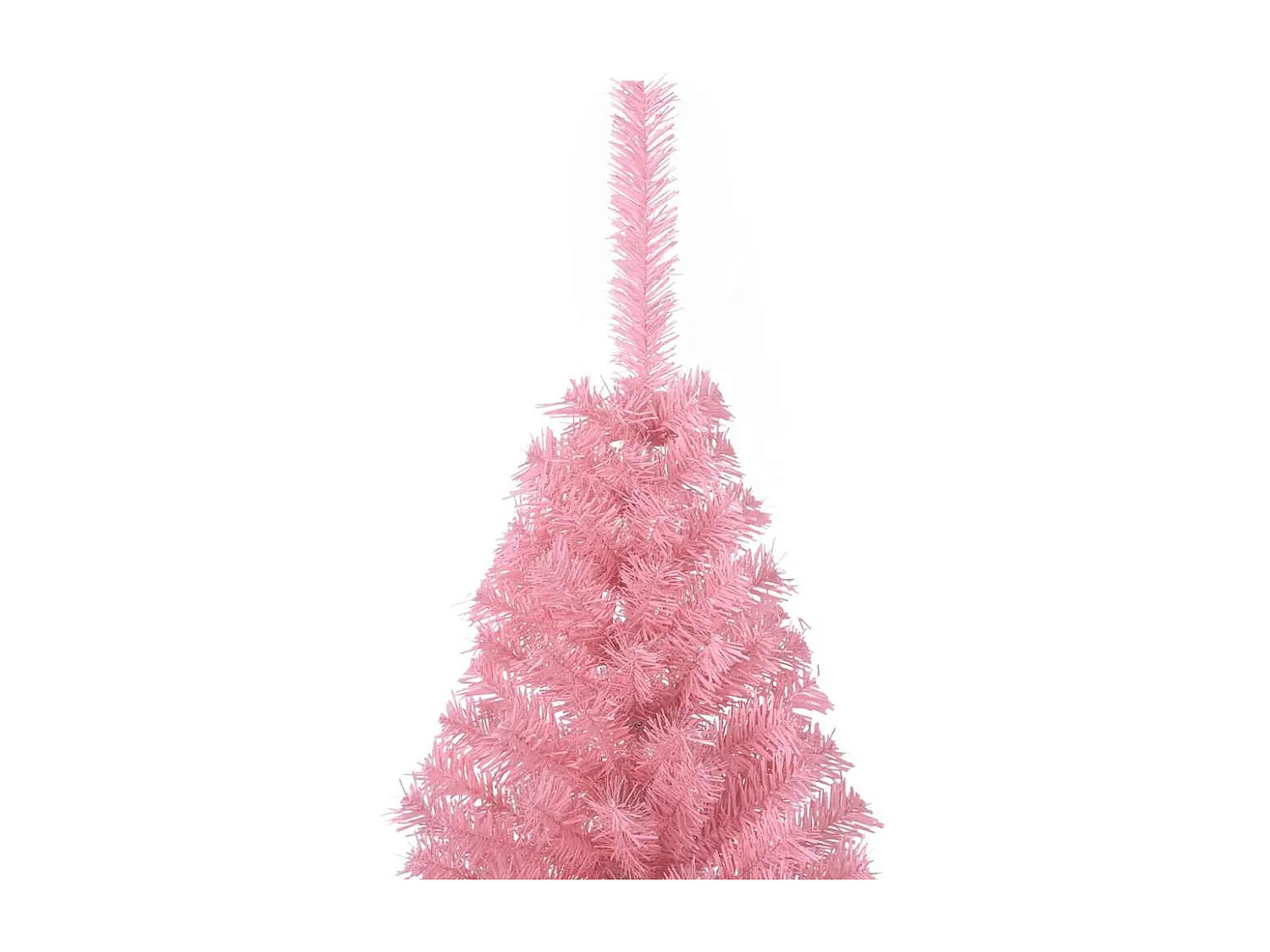 Albero di Natale Artificiale a Metà con Supporto Rosa 150cm PVC