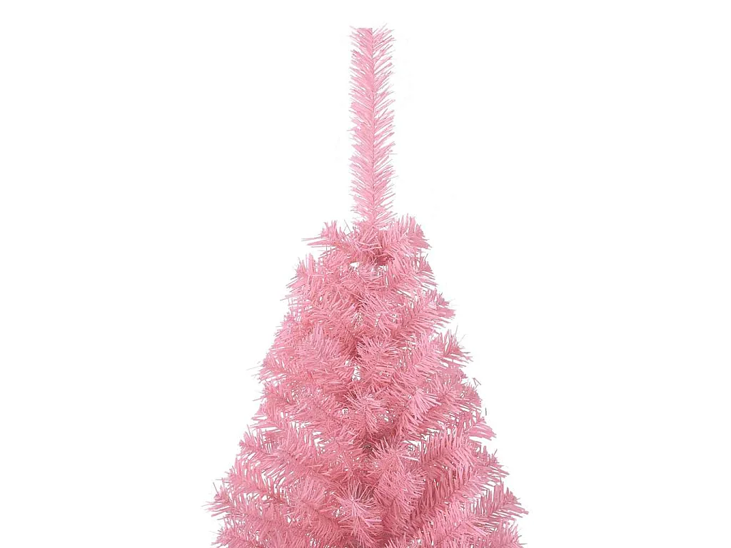 Kunstkerstboom met standaard half 150 cm PVC roze