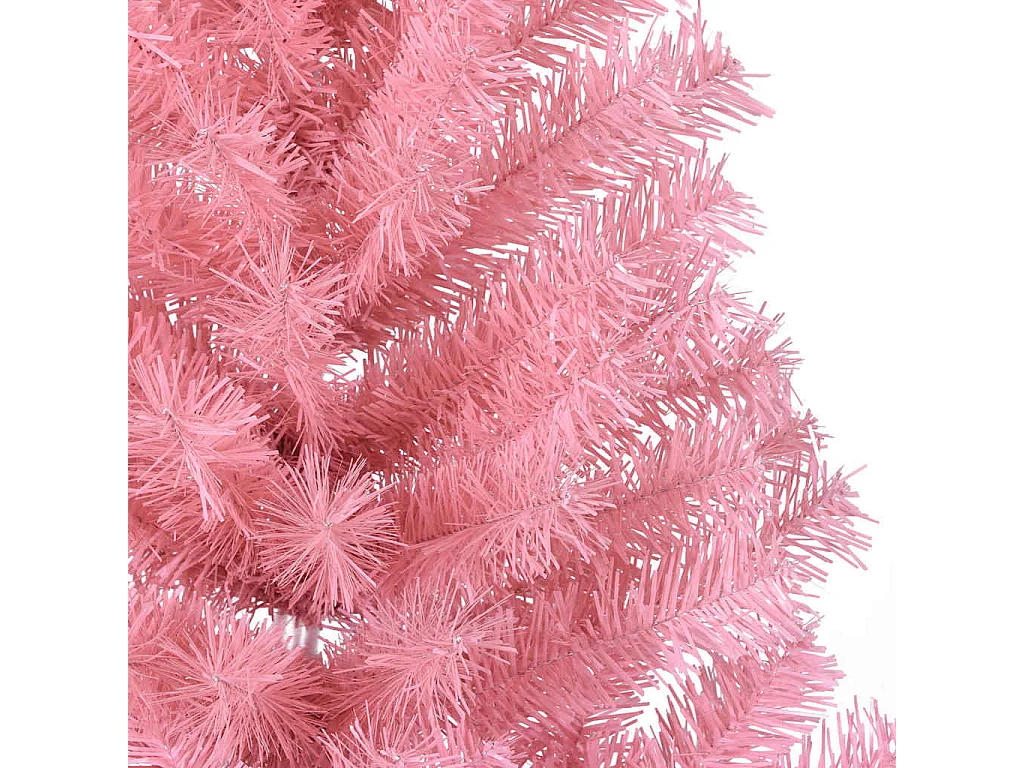 Kunstkerstboom met standaard half 150 cm PVC roze
