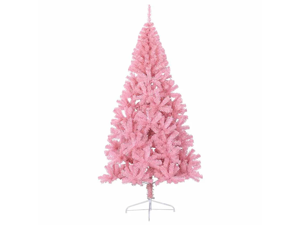 Kunstkerstboom met standaard half 240 cm PVC roze