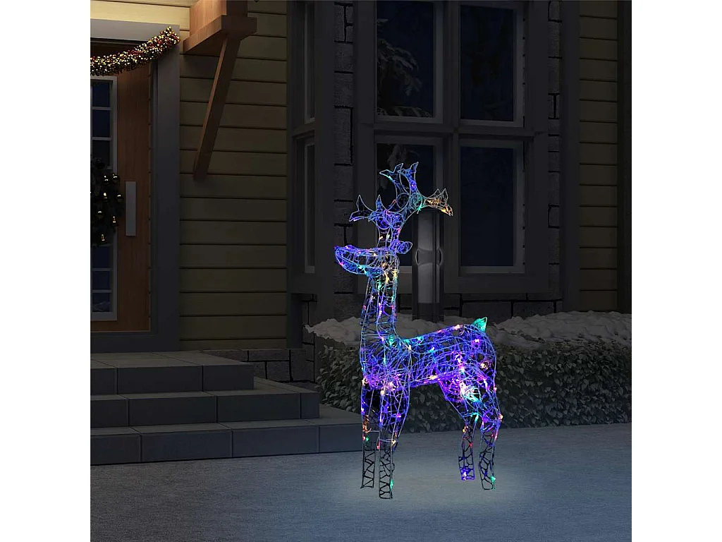 LED-Rentier Weihnachtsdeko 90 LEDs 60x16x100 cm Acryl