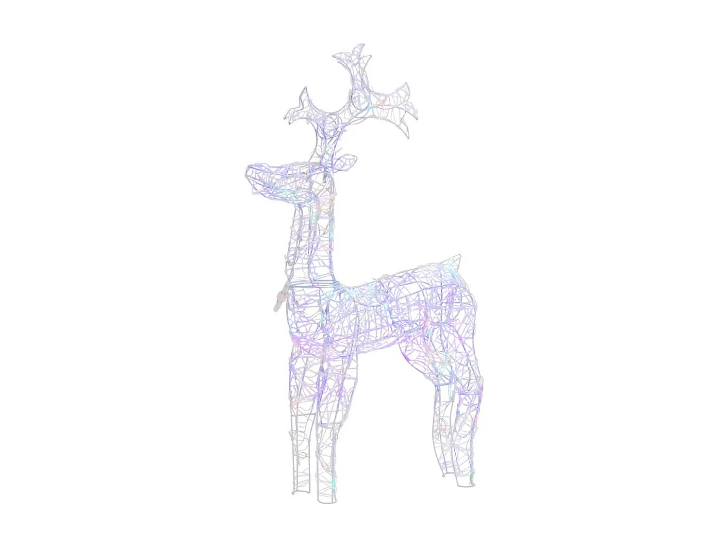 LED-Rentier Weihnachtsdeko 90 LEDs 60x16x100 cm Acryl