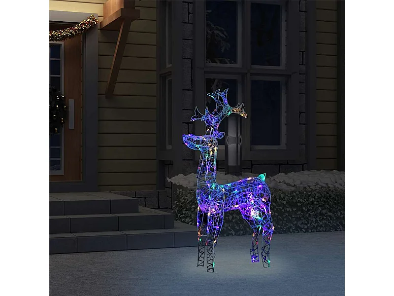 LED-Rentier Weihnachtsdeko 90 LEDs 60x16x100 cm Acryl