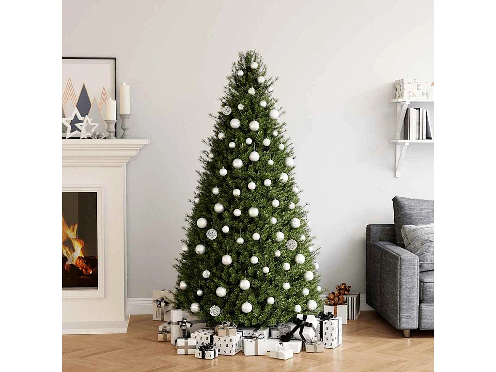 Ensemble de boules de Noël 100 pcs Blanc