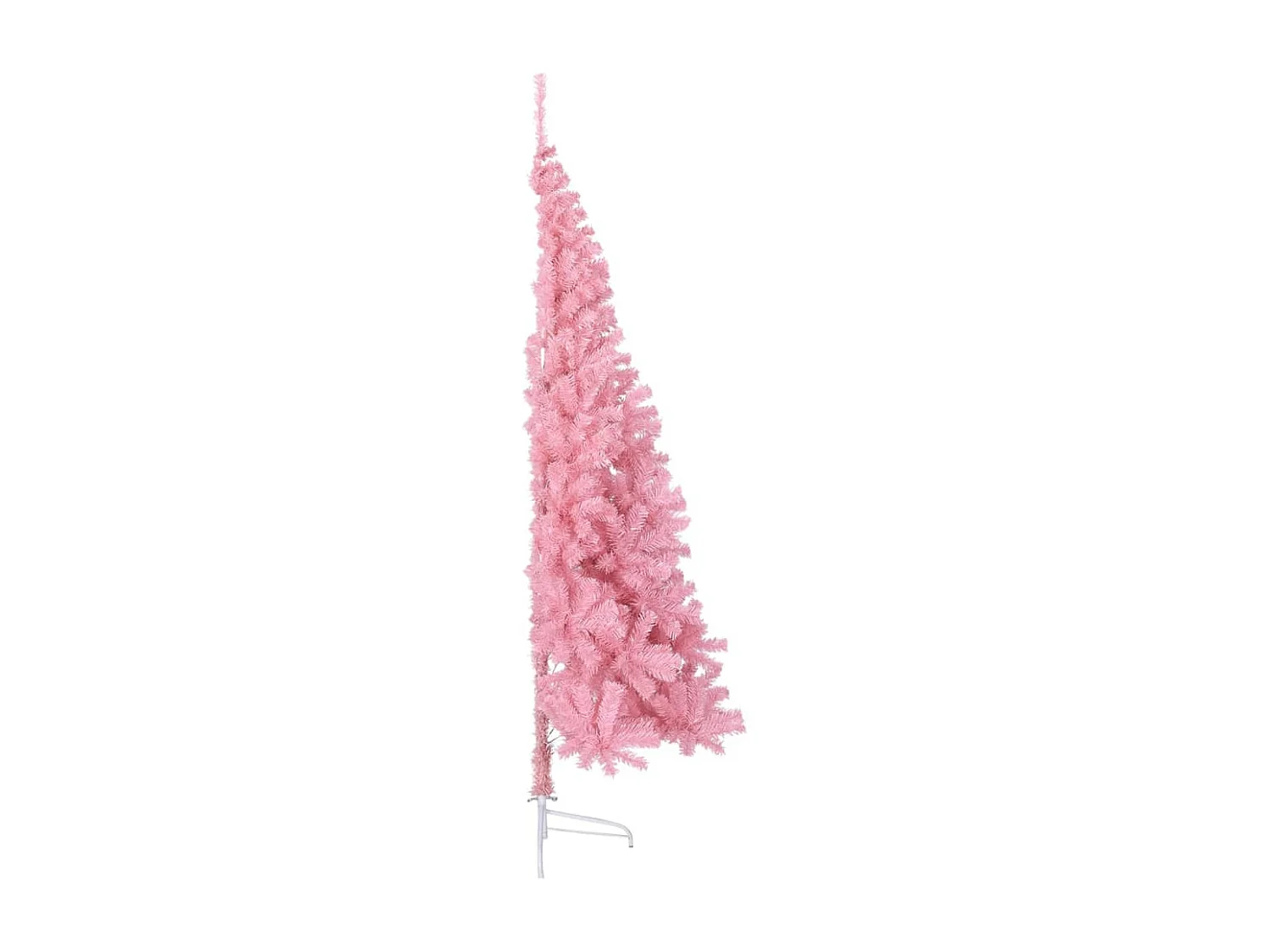 Kunstkerstboom met standaard half 210 cm PVC roze
