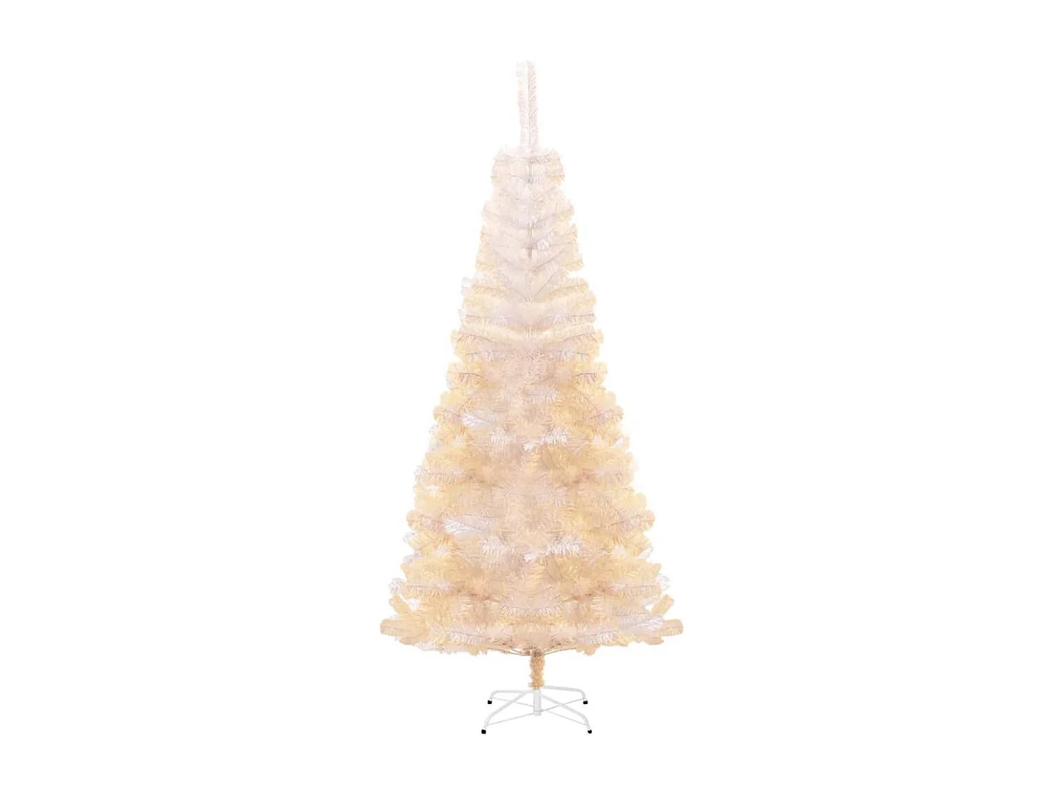 Sapin de Noël artificiel pointes iridescentes Blanc 240 cm PVC