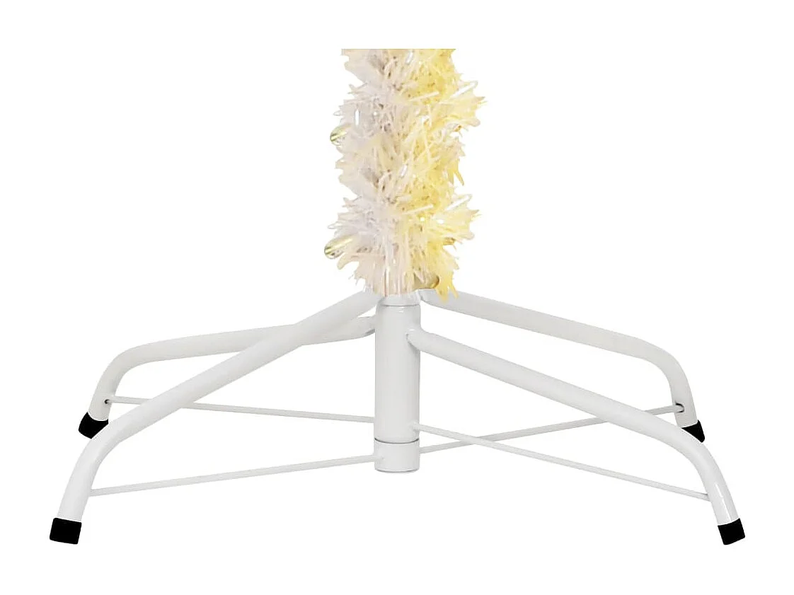 Sapin de Noël artificiel pointes iridescentes Blanc 240 cm PVC