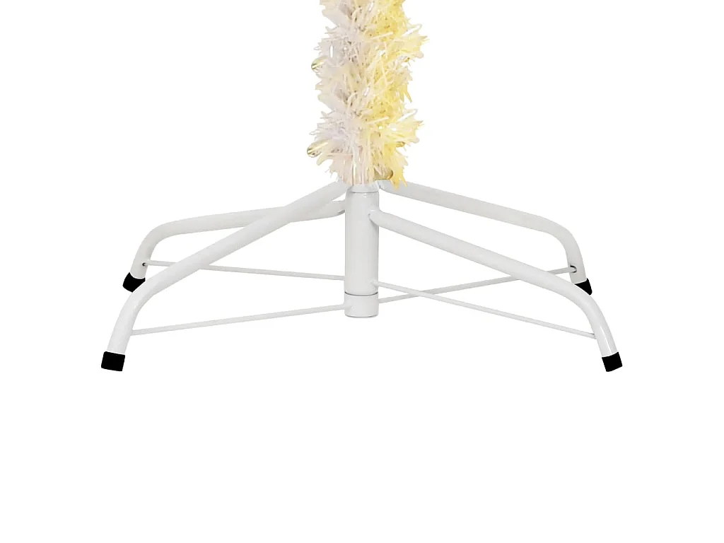 Árbol Navidad artificial puntas iridiscentes PVC blanco 240 cm