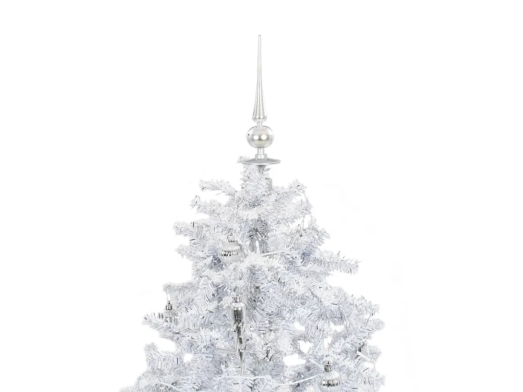 Arbre de Noël neigeux avec base de parapluie Blanc 140 cm
