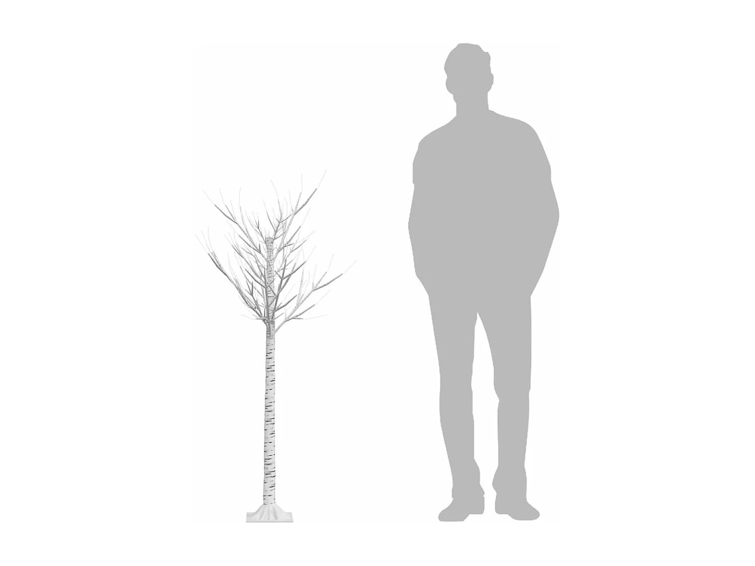 Albero Natale 140 LED 1,5 m Salice Bianco Caldo Interno Esterno