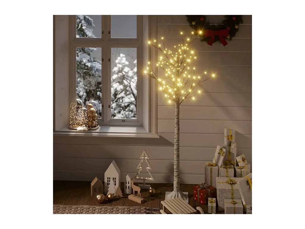 Kerstboom wilg met 140 warmwitte LED's binnen en buiten 1,5 m