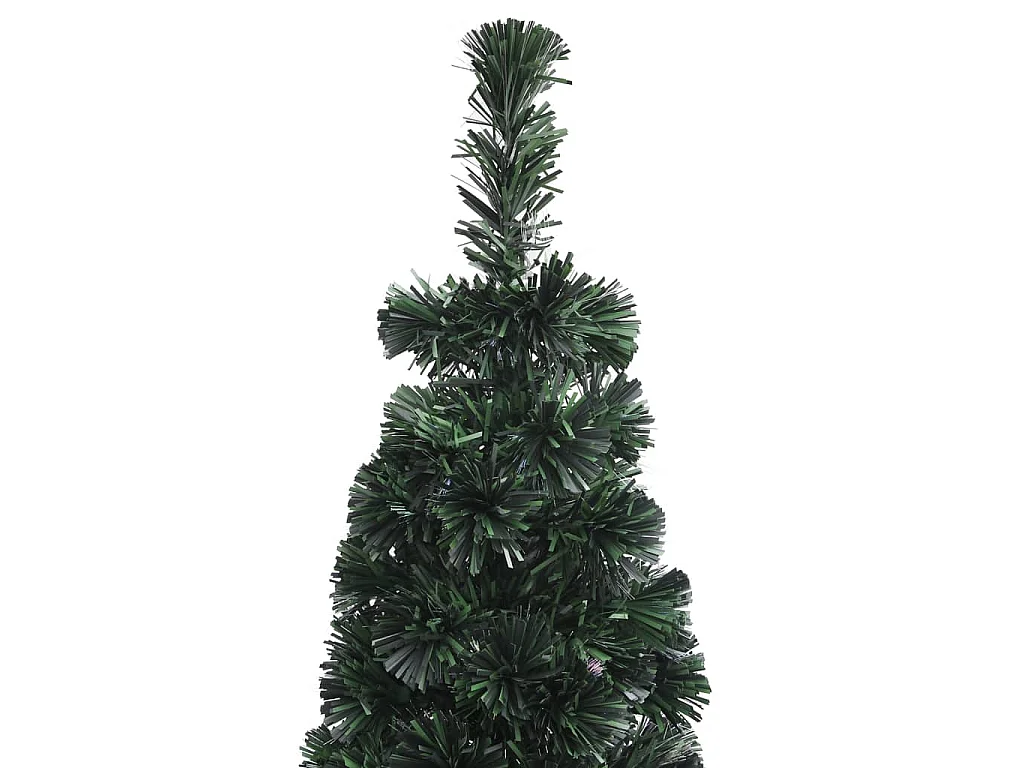 Árvore de Natal artificial fina c/ suporte 150 cm fibra ótica