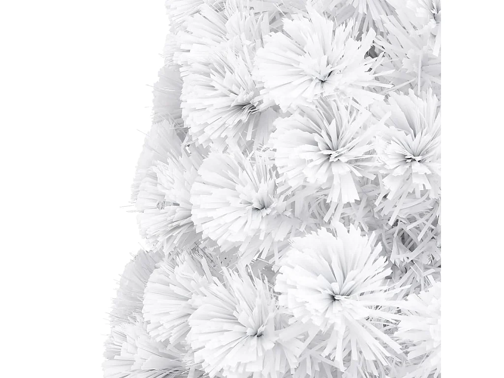 Arbre de Noël artificiel pré-éclairé blanc 120 cm fibre optique