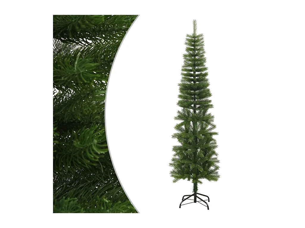 Kunstkerstboom met standaard smal 210 cm PE