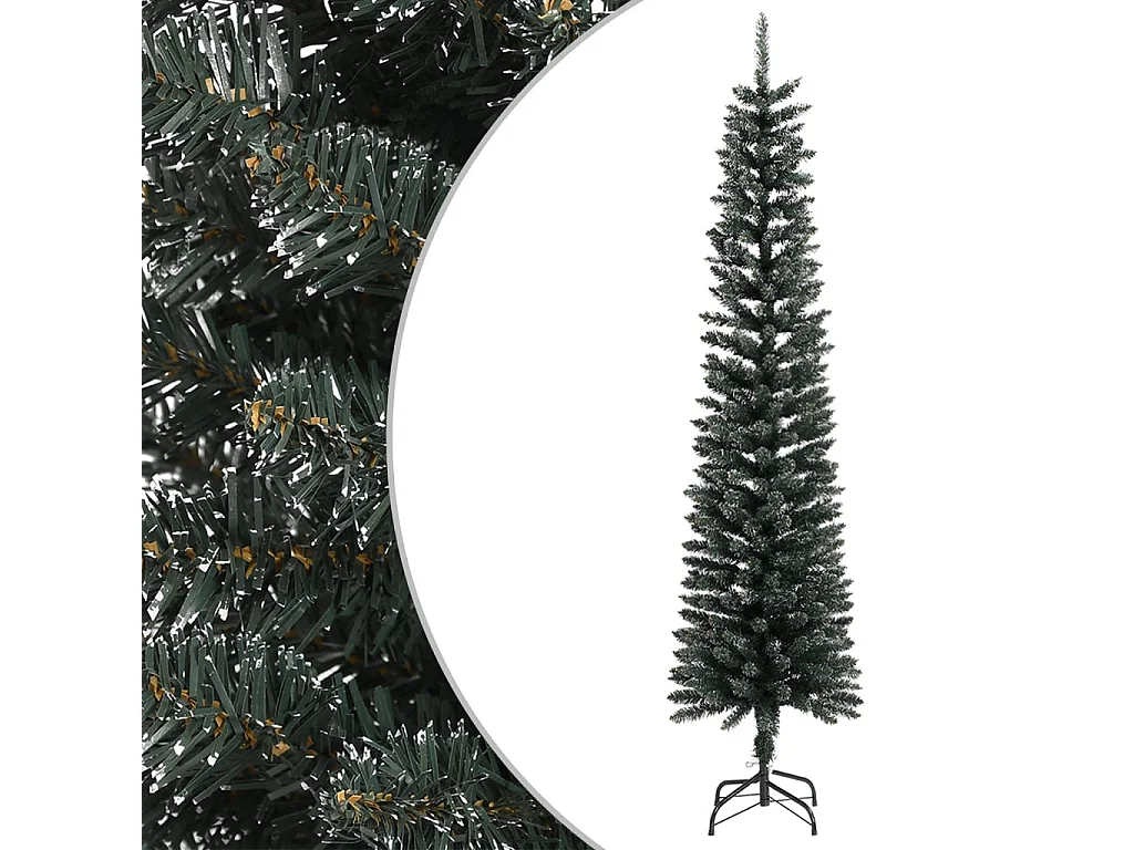 Künstlicher Weihnachtsbaum mit Ständer Schlank Grün 240 cm PVC