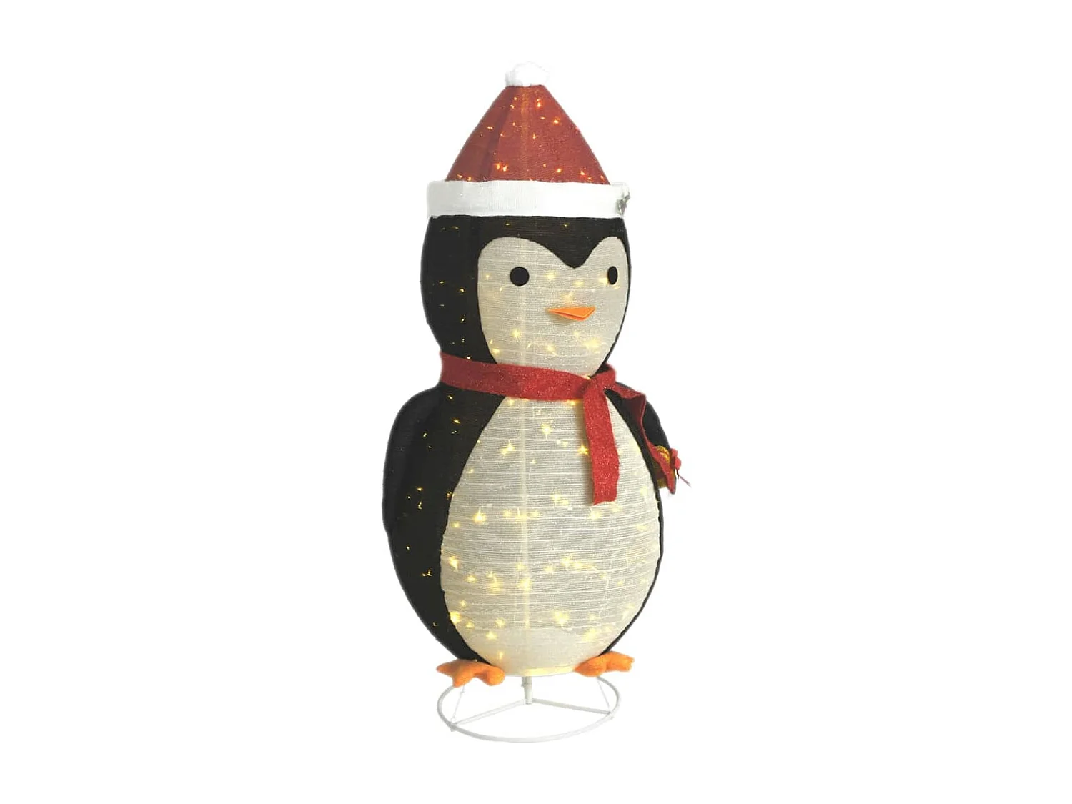Décoration de Noël pingouin à LED Tissu de luxe 180 cm