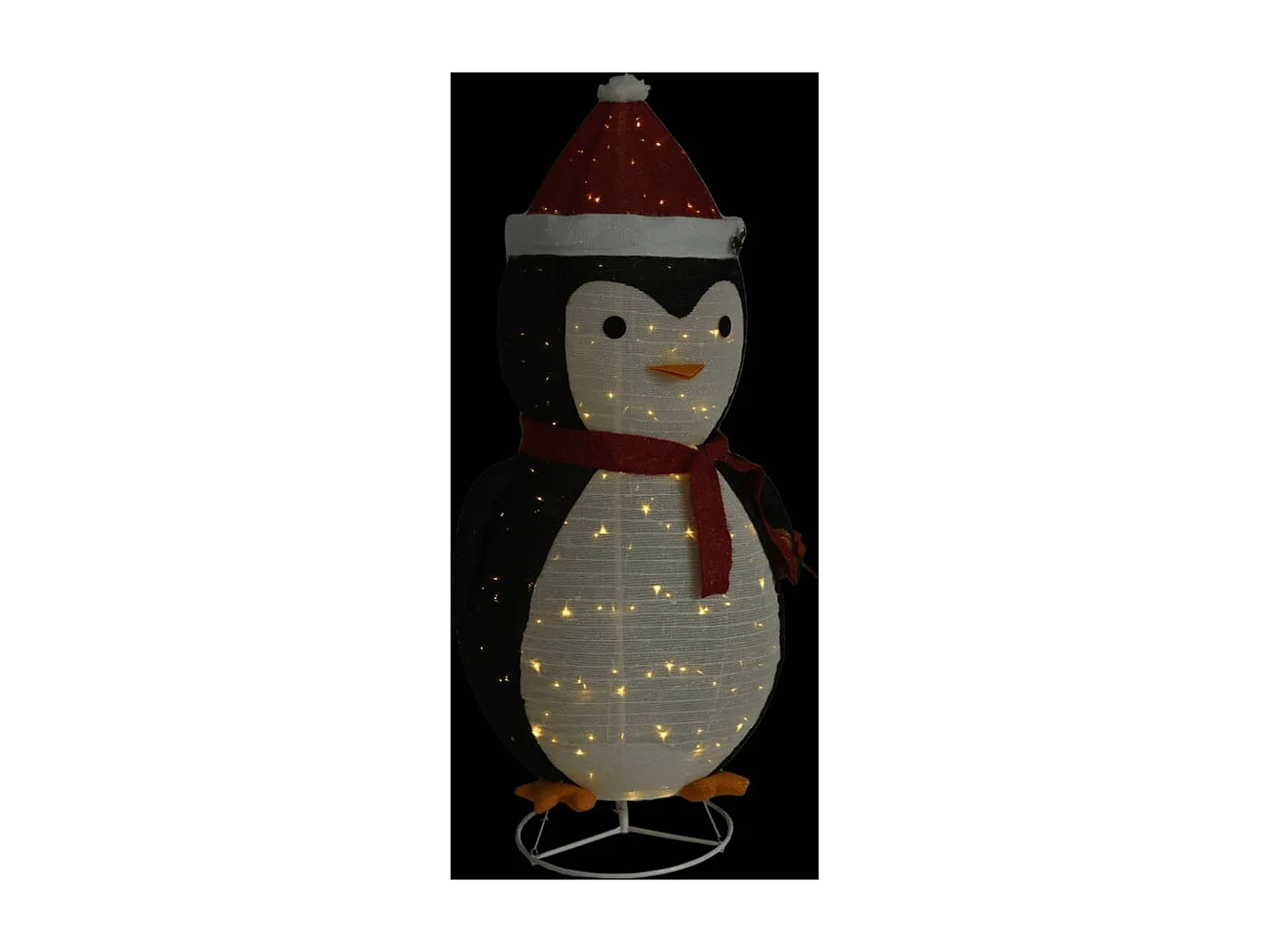 Décoration de Noël pingouin à LED Tissu de luxe 180 cm