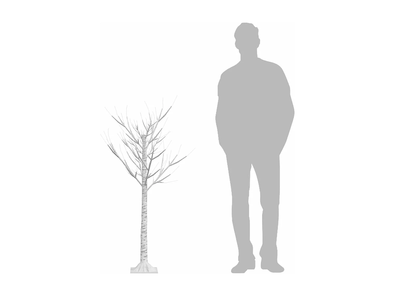 Sapin de Noël 120 LED blanc chaud Saule 1,2 m Int/Ext