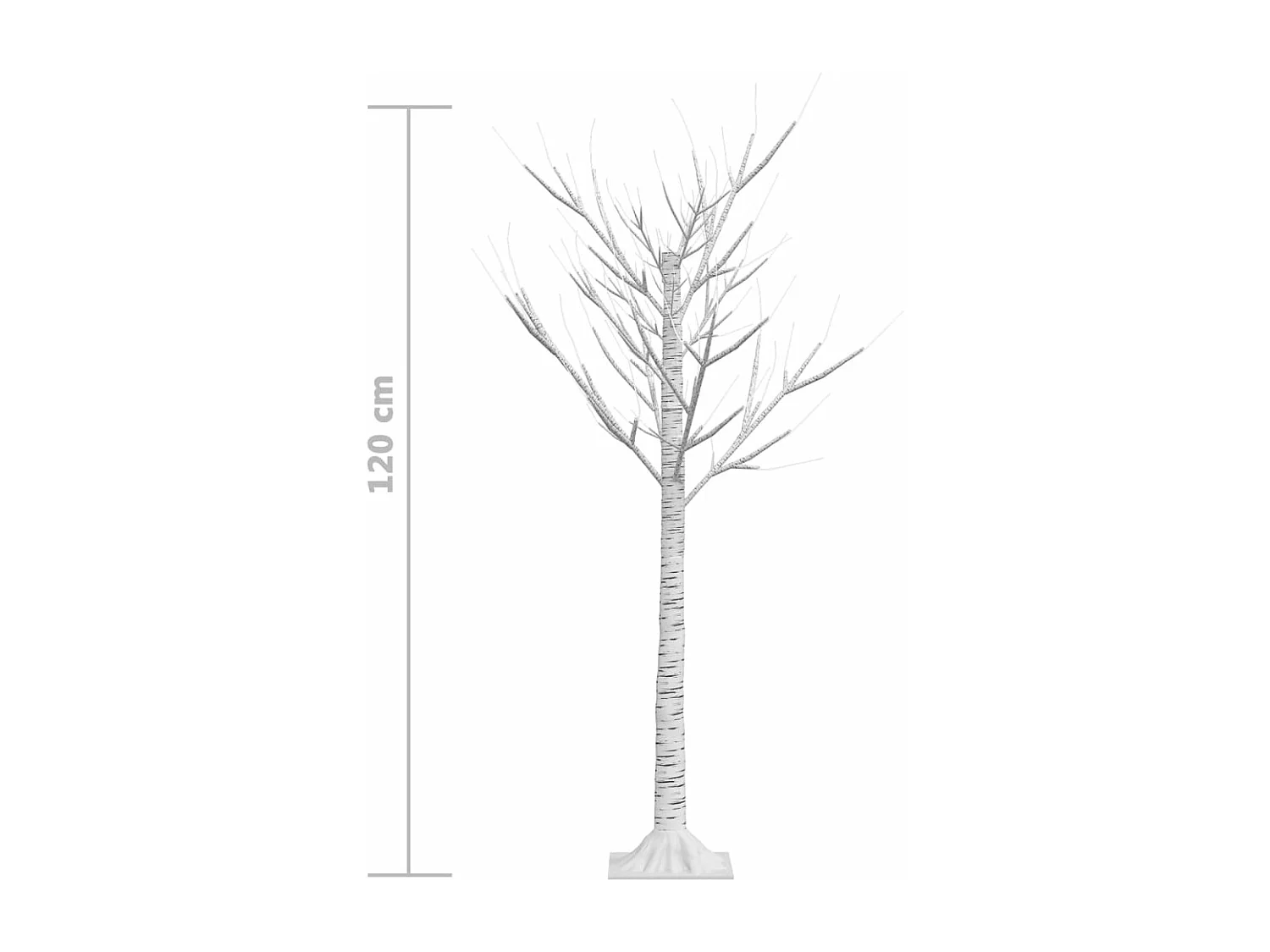 Sapin de Noël 120 LED blanc chaud Saule 1,2 m Int/Ext