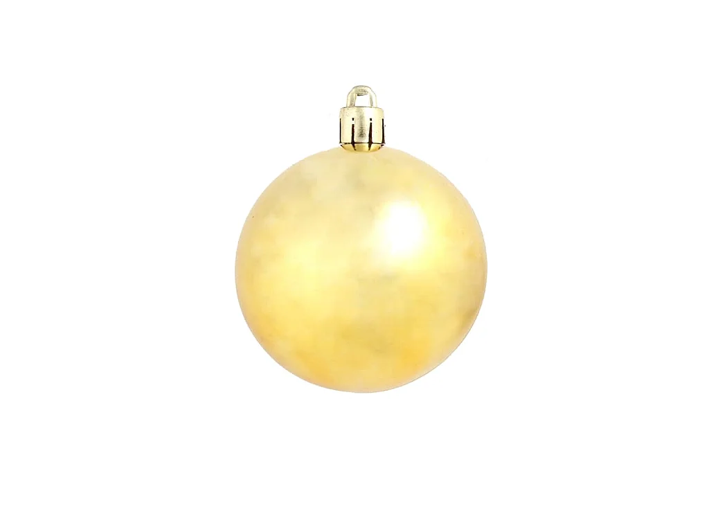 Ensemble de boules de Noël 100 pcs 3/4/6 cm Doré