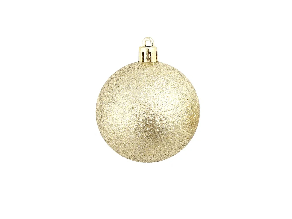Ensemble de boules de Noël 100 pcs 3/4/6 cm Doré