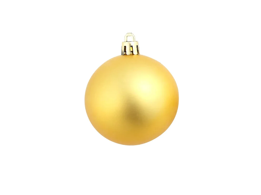 Ensemble de boules de Noël 100 pcs 3/4/6 cm Doré