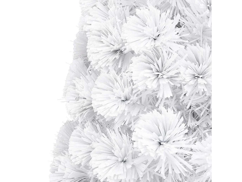 Árbol de Navidad artificial con luces fibra óptica blanco 150cm
