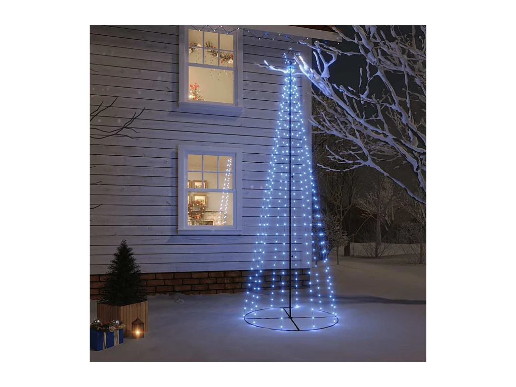 Arbre de Noël cône 310 LED Bleues 100x300 cm