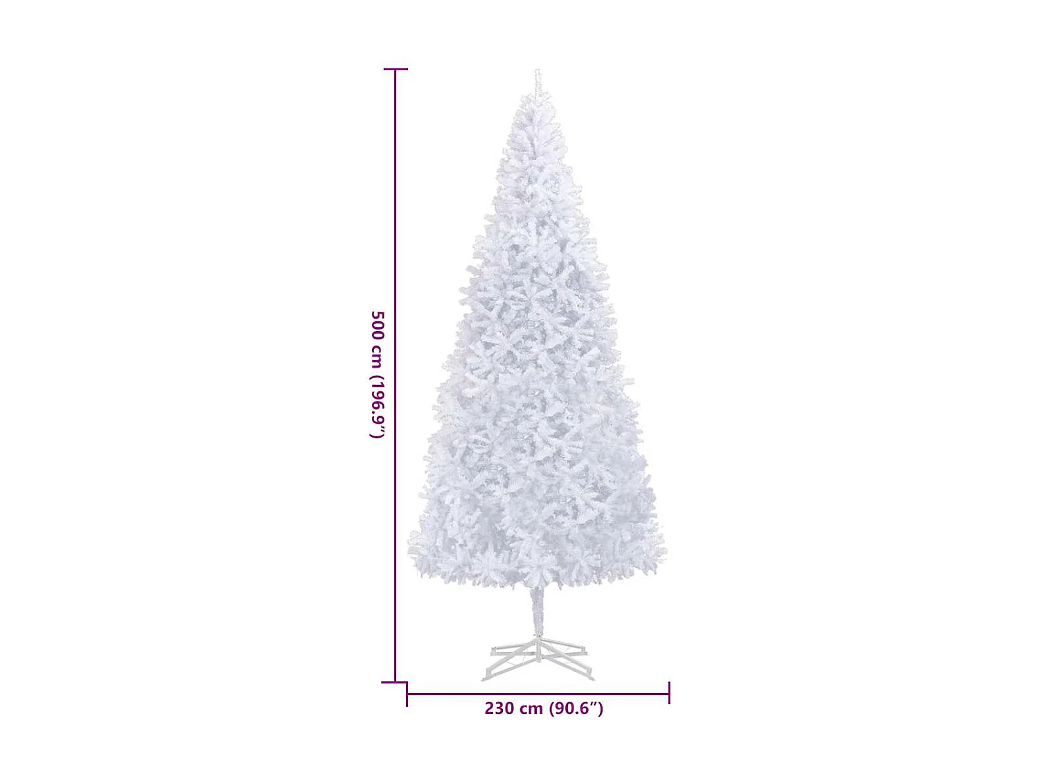 Árvore de natal artificial 500 cm branco