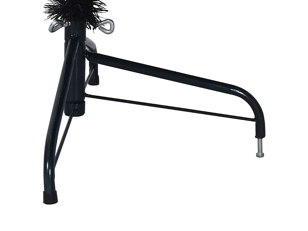 Demi sapin de Noël artificiel avec support Noir 180 cm PVC