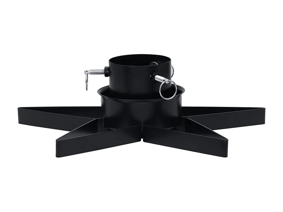 Support de sapin de Noël Noir 47x47x13,5 cm