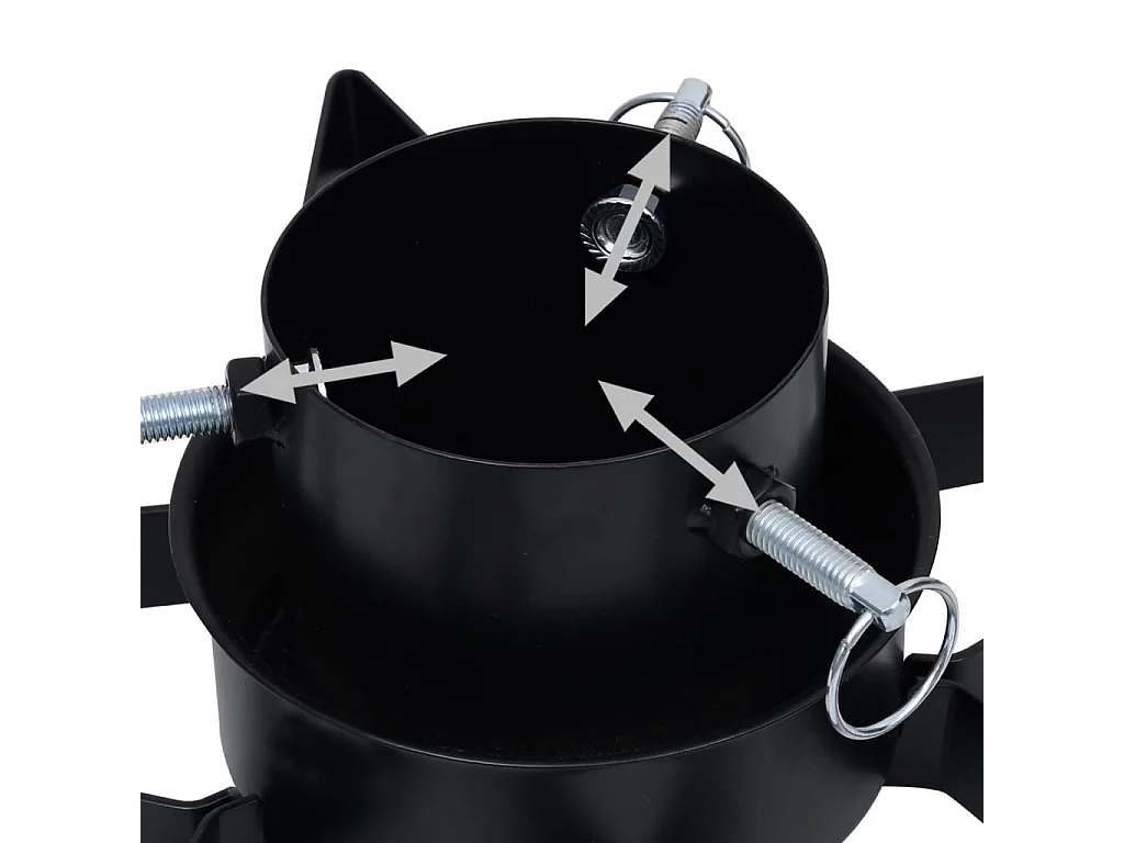 Support de sapin de Noël Noir 47x47x13,5 cm