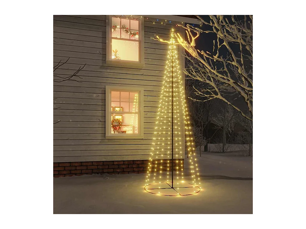 Arbre de Noël cône 310 LED Blanc chaud 100x300 cm