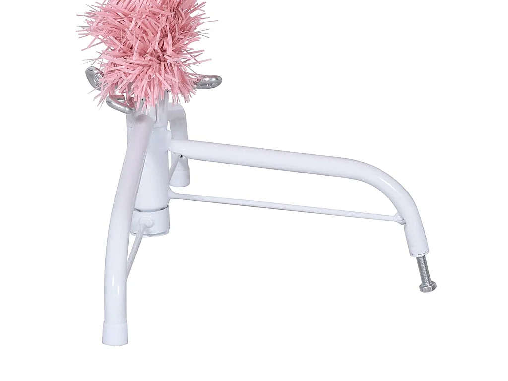 Albero di Natale Artificiale a Metà con Supporto Rosa 120cm PVC