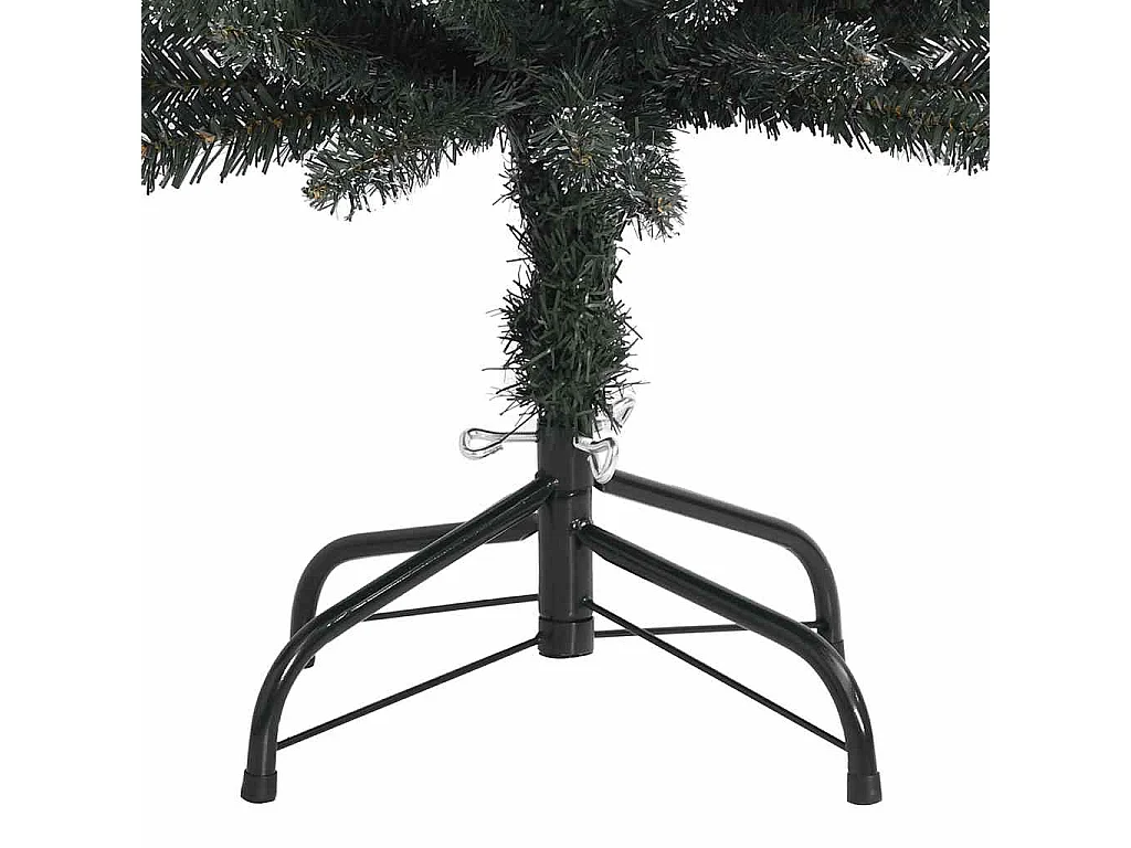 Árbol Navidad artificial estrecho con soporte PVC verde 150 cm
