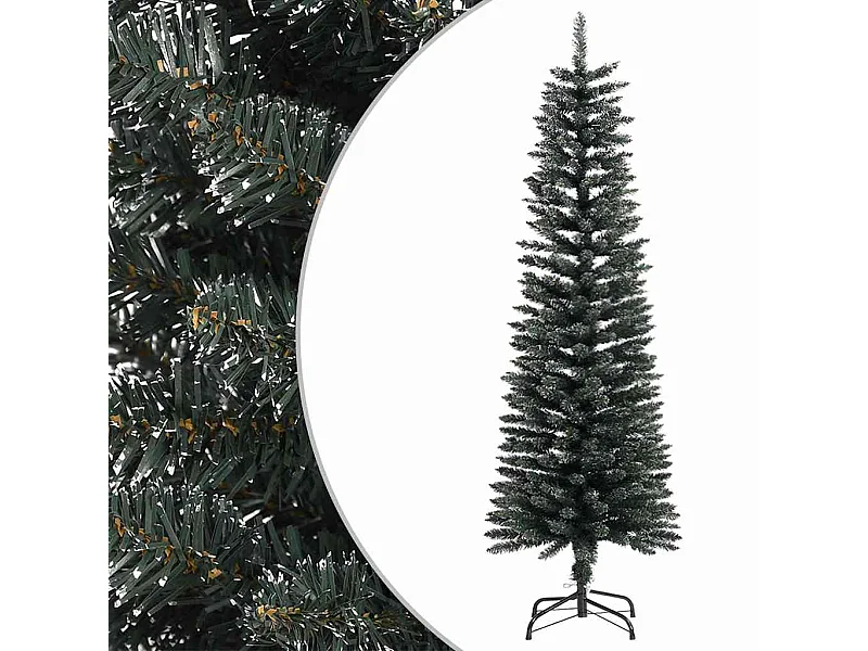 Künstlicher Weihnachtsbaum mit Ständer Schlank Grün 150 cm PVC