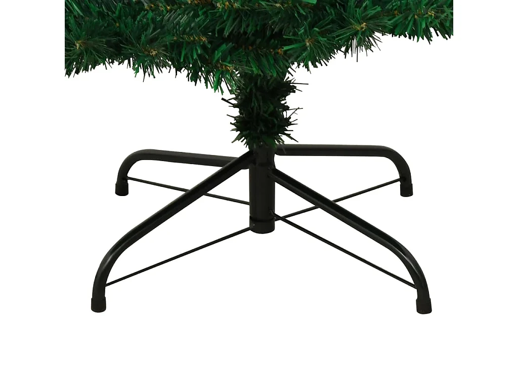Kunstkerstboom met verlichting en standaard 180 cm PVC groen