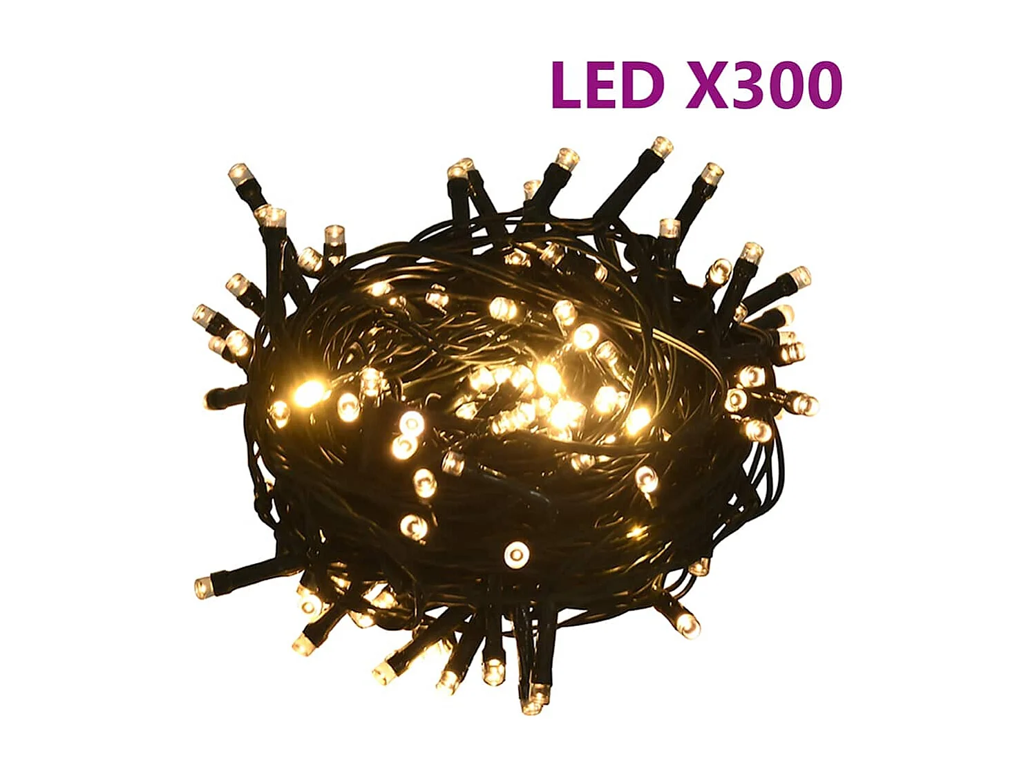 Set de boules de Noël avec pic et 300 LED 120pcs Doré rose
