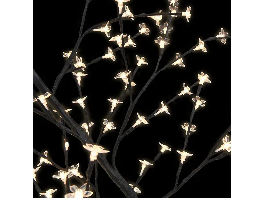 Árvore de Natal 128 LED flor cerejeira luz branco quente 120 cm