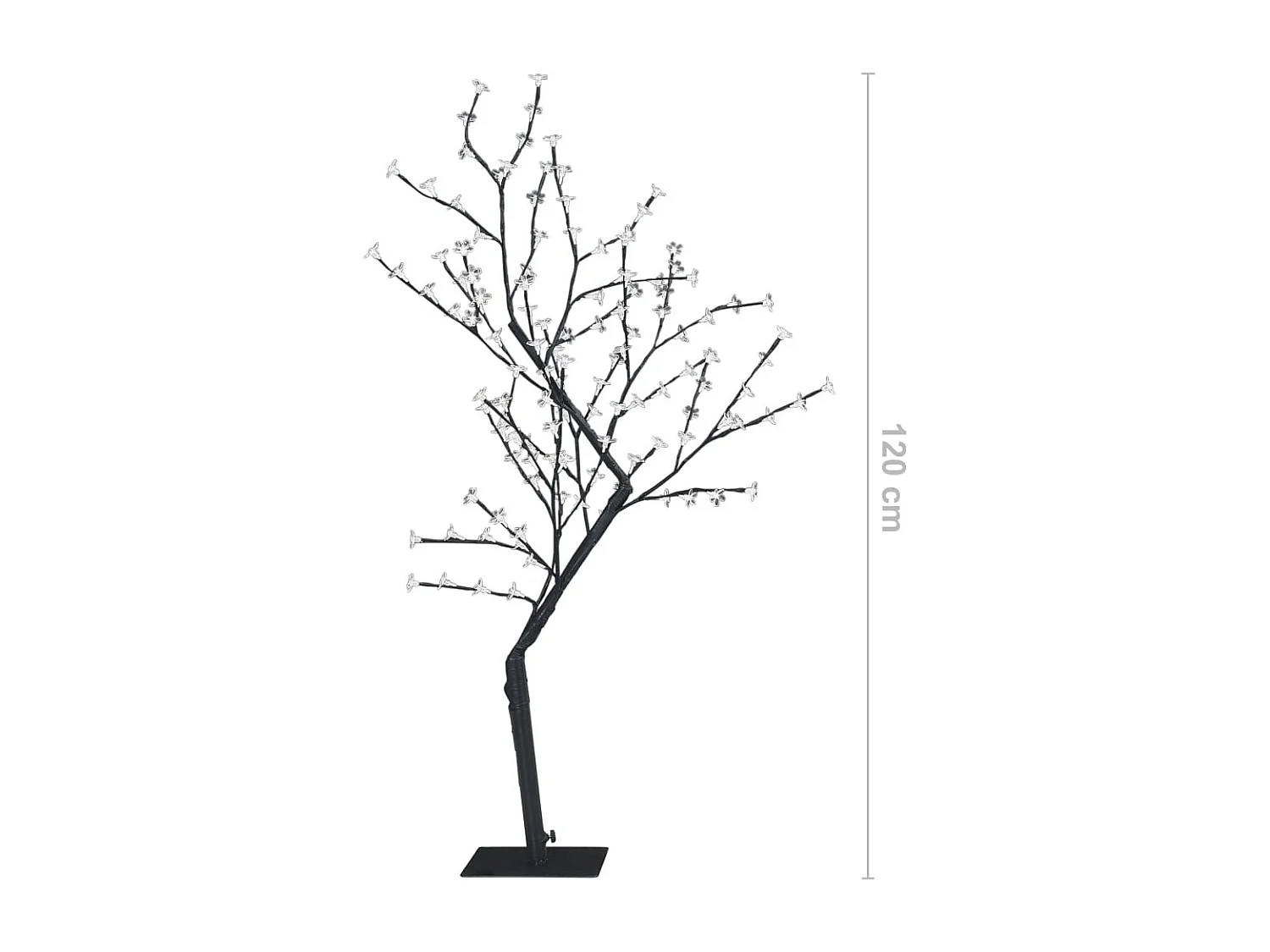 Árvore de Natal 128 LED flor cerejeira luz branco quente 120 cm