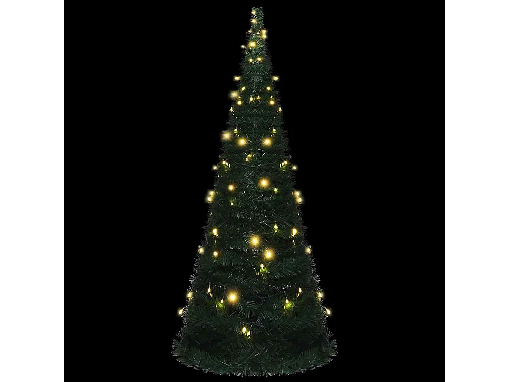 Künstlicher Pop-Up-Weihnachtsbaum mit Beleuchtung Grün 210 cm