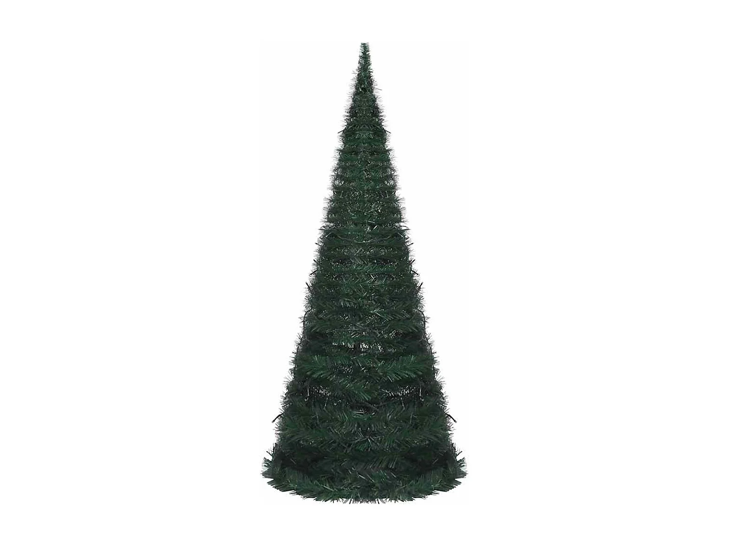 Sapin de Noël artificiel pré-éclairé avec guirlandes vert 210cm