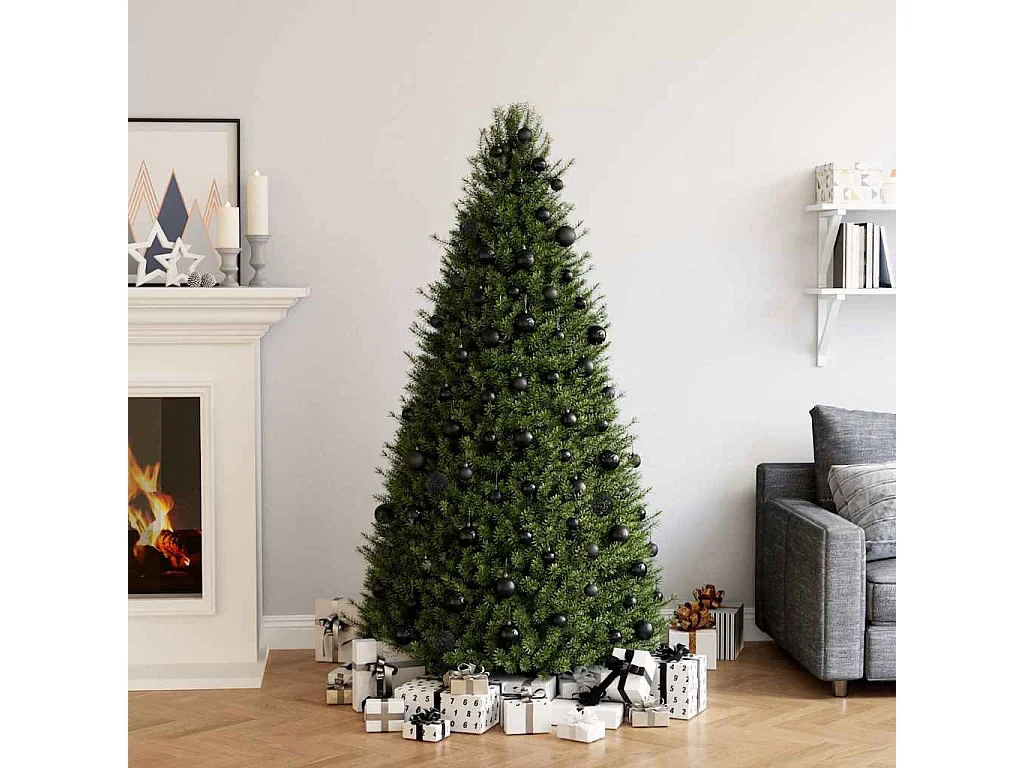 100-delige Kerstballenset zwart