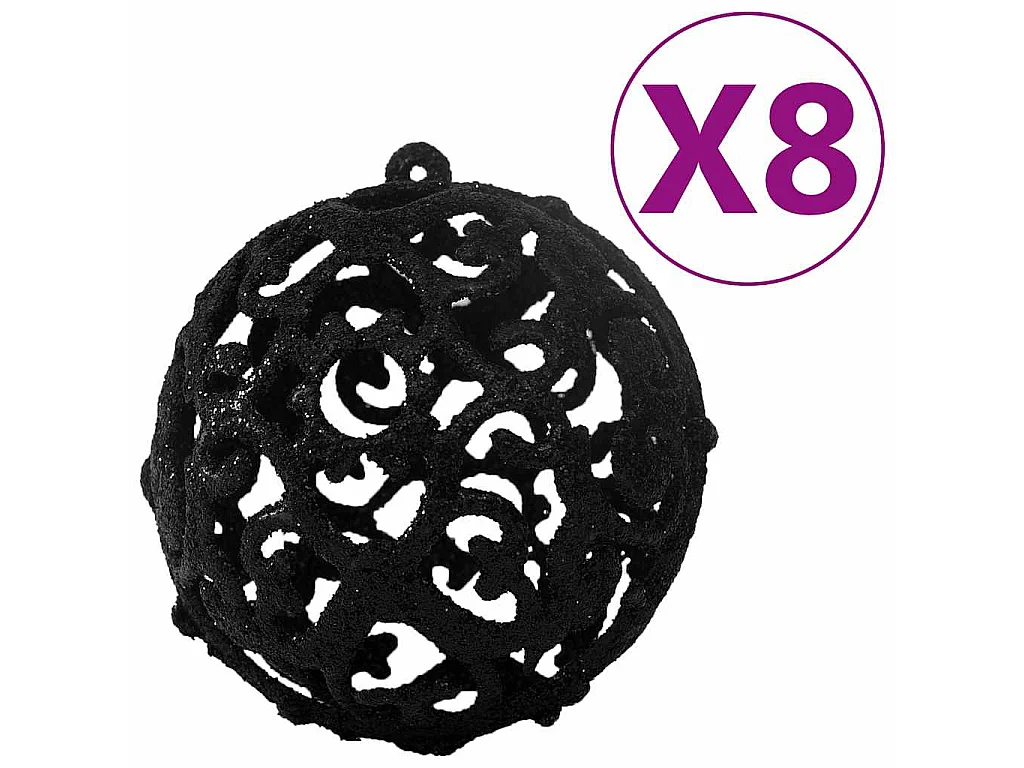 Ensemble de boules de Noël 100 pcs Noir