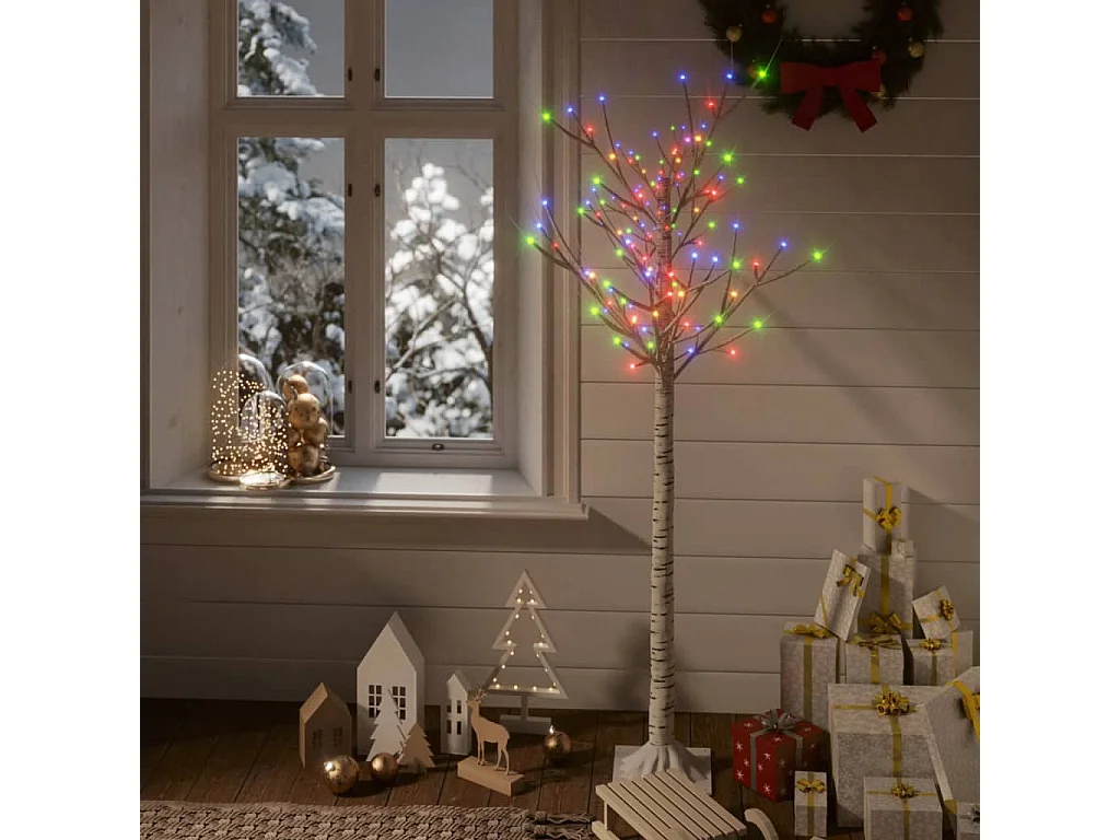 Sapin de Noël 140 LED colorées Saule 1,5 m Int/Ext