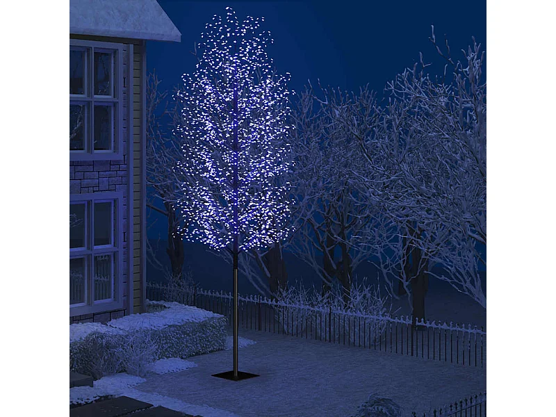 Sapin de Noël 2000 LED bleu Cerisier en fleurs 500 cm