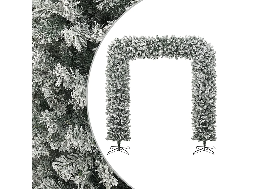 Arche de sapin de Noël à flocons de neige 240 cm
