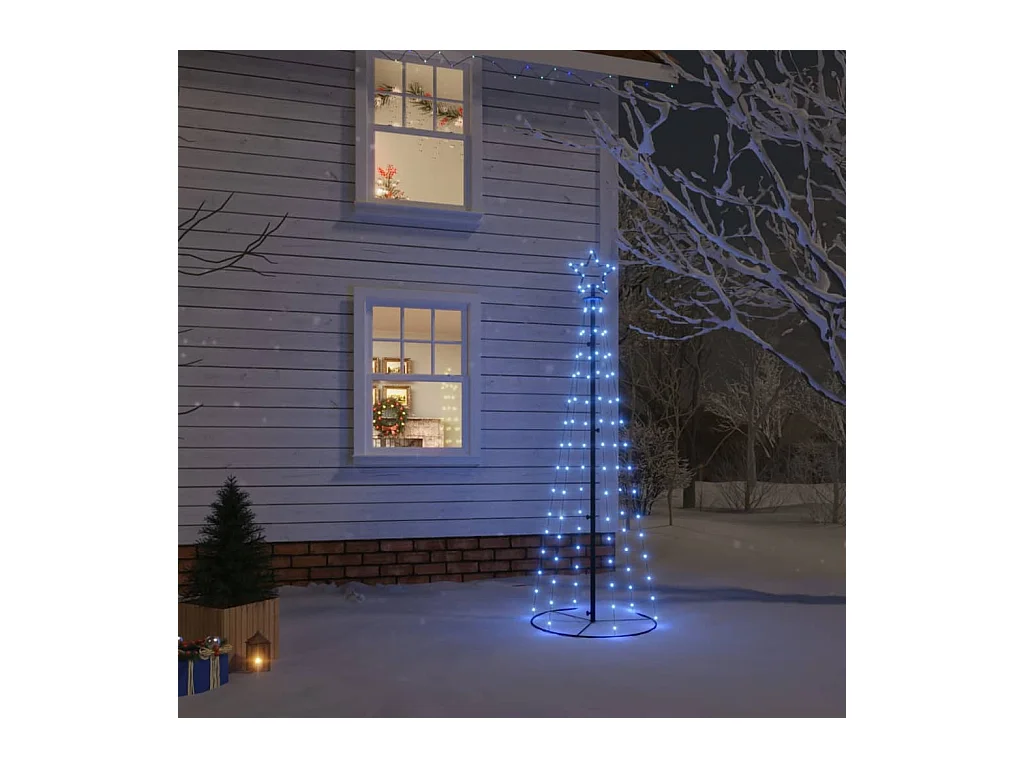 Arbre de Noël cône 108 LED Bleues 70x180 cm