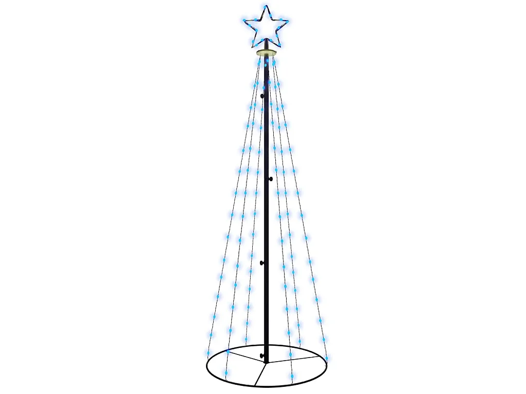 Arbre de Noël cône 108 LED Bleues 70x180 cm