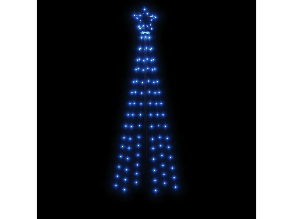 Arbre de Noël cône 108 LED Bleues 70x180 cm